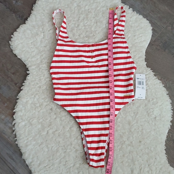 Roxy One Piece Ribbed Stripped Swimsuit - Picture 10 of 13